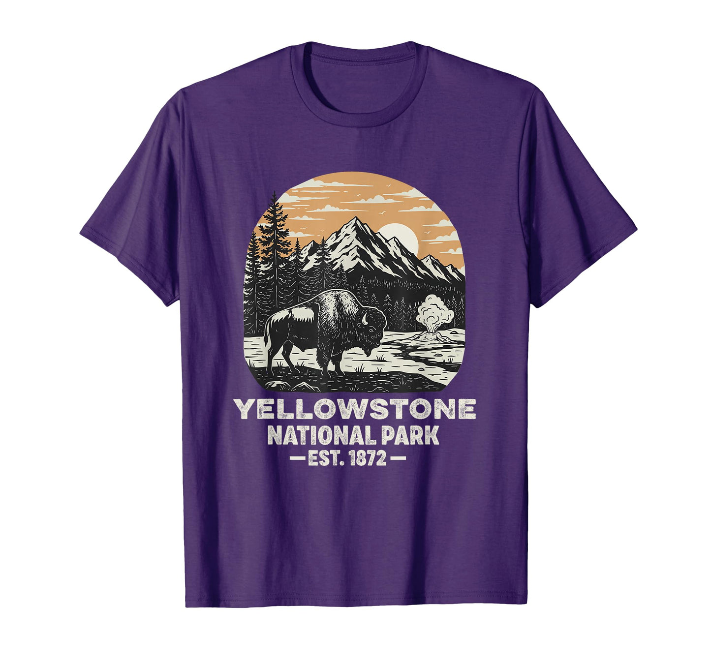 Yellowstone National Park Bison Souvenir Men Women Kids T-Shirt