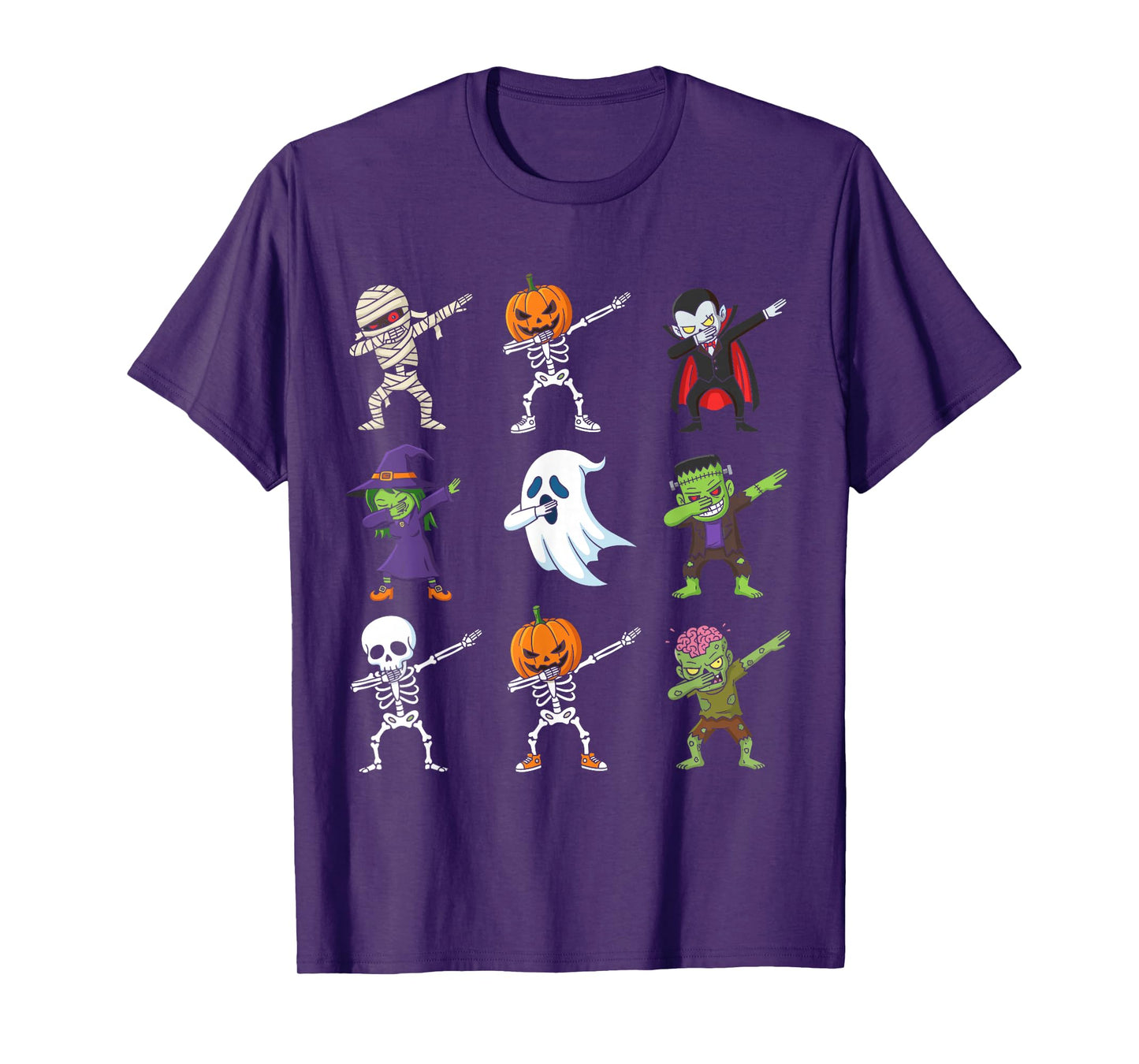 Dabbing Halloween Costumes Skeleton Zombie Pumpkin Mummy T-Shirt