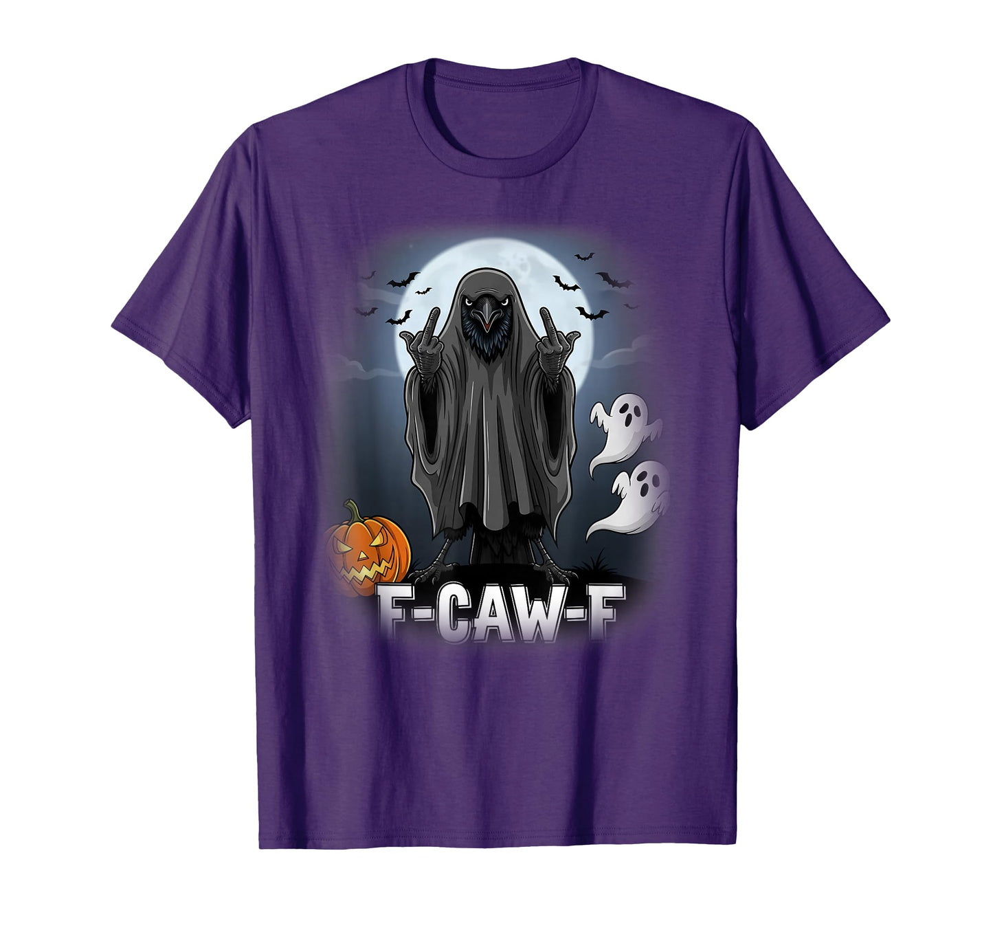 F-Caw-F Crow Raven Black Bird Gothic Wizard Halloween Spooky T-Shirt