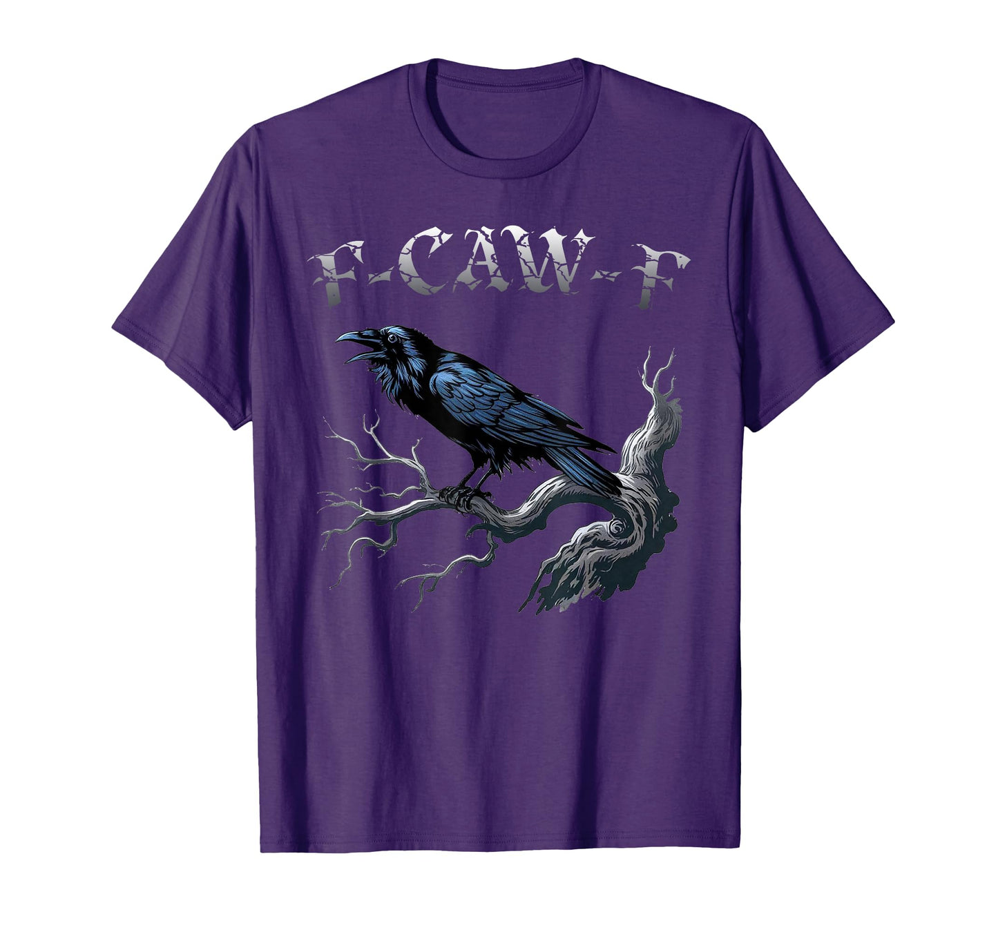 F-Caw-F Black Crow Funny Black Bird Moon Gothic Adult Humor T-Shirt