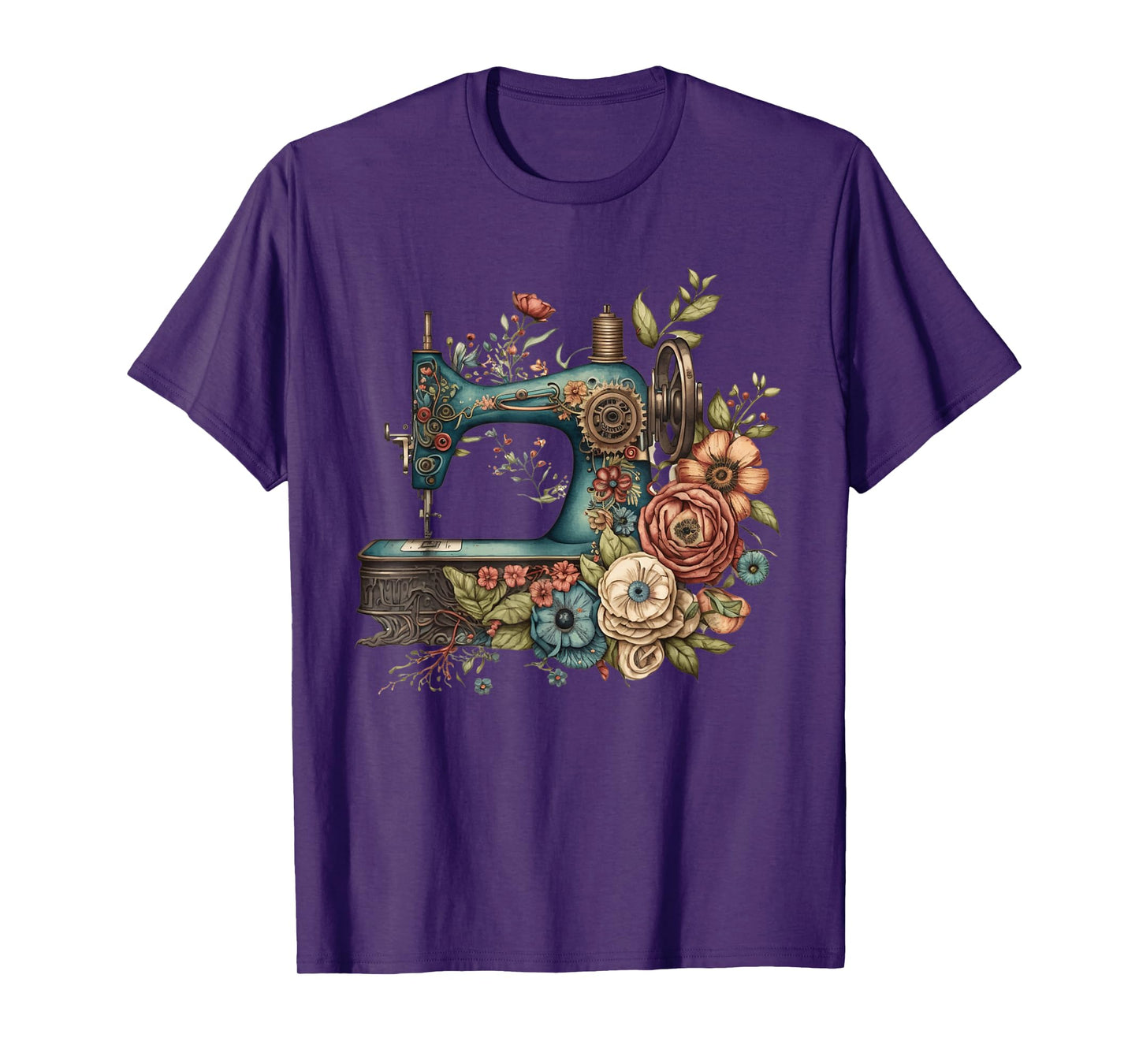 Floral Sewing Machine - Flower Seamstress Sewing Machine T-Shirt