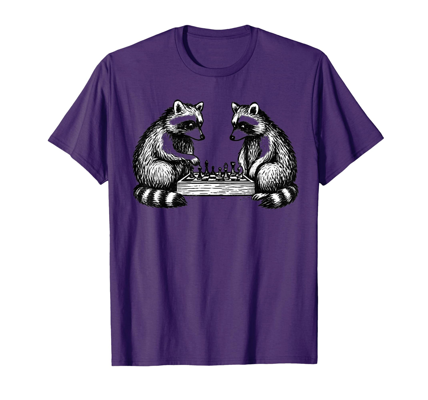 Funny Raccoon Chess Graphic T-Shirt