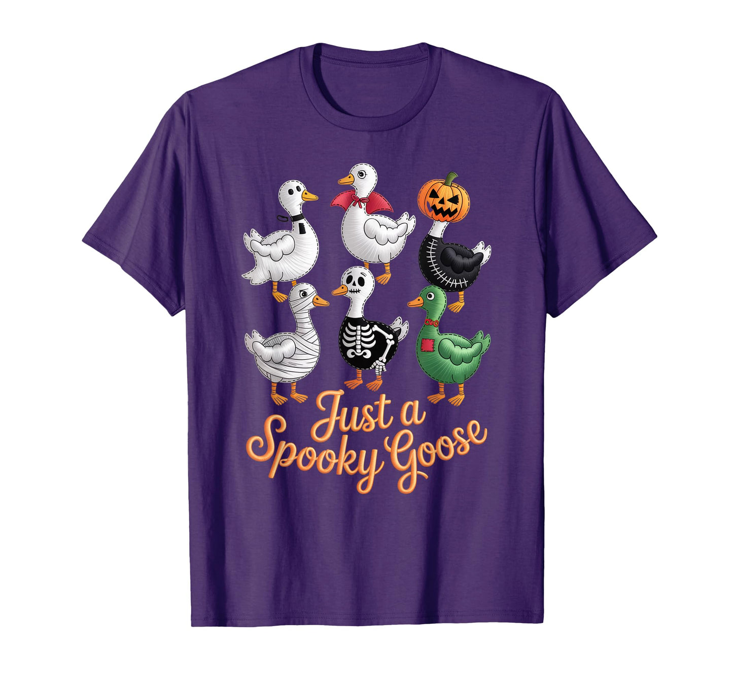 Just A Spooky Goose Halloween Silly Goose Funny Halloween T-Shirt