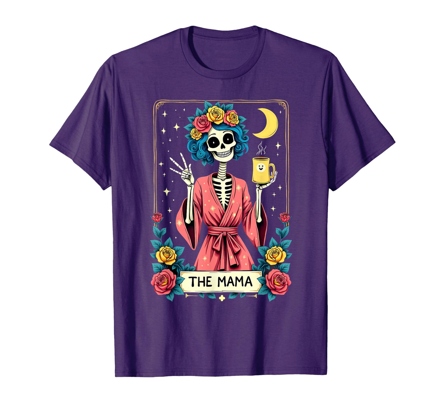 Gothic Tarot Card The Mama Skeleton Halloween T-Shirt