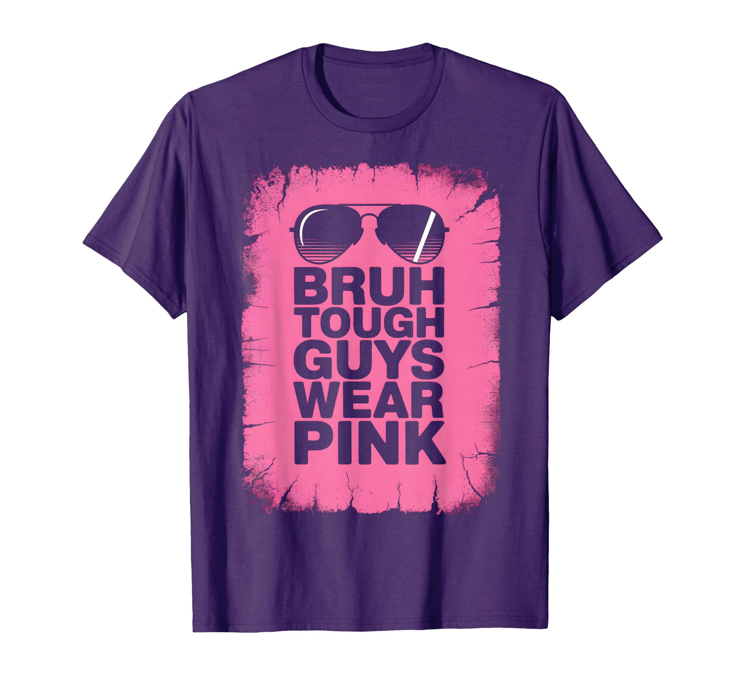 Bruh Tough Guys Wear Pink Breast Cancer Awareness Boys Men T-Shirt