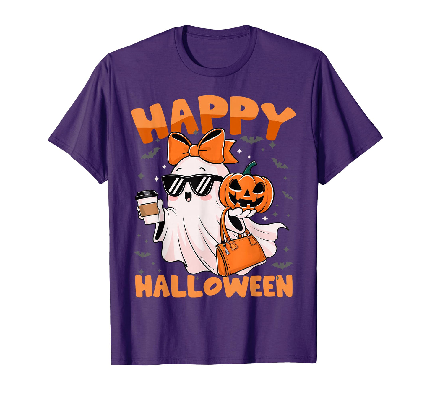 Funny Happy Halloween Boo Ghost Matching Family Couples 2025 T-Shirt