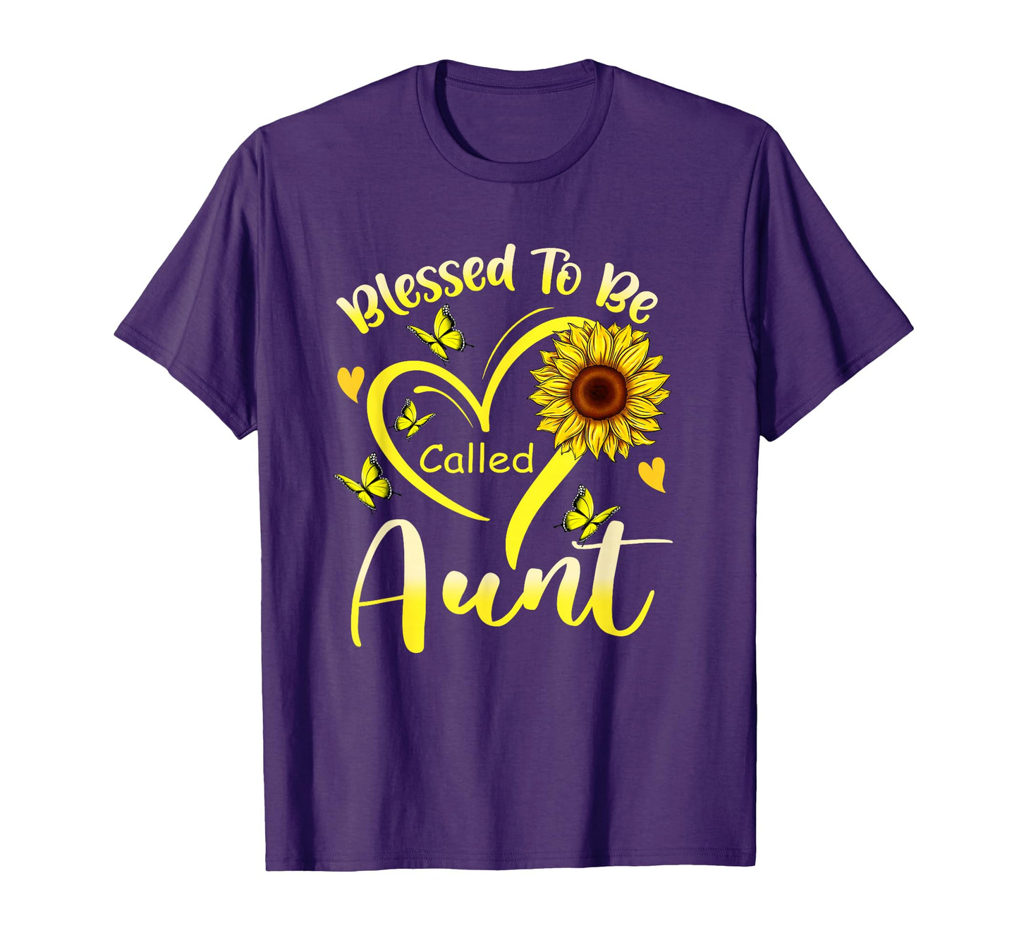 Blessed to Be Called Aunt Sunflower Cute Floral Mothers Day T-Shirt