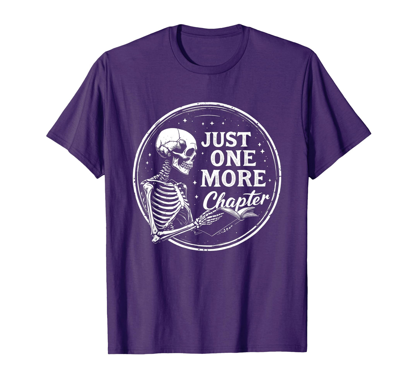 Just One More Chapter Skeleton Spooky Reading Halloween T-Shirt