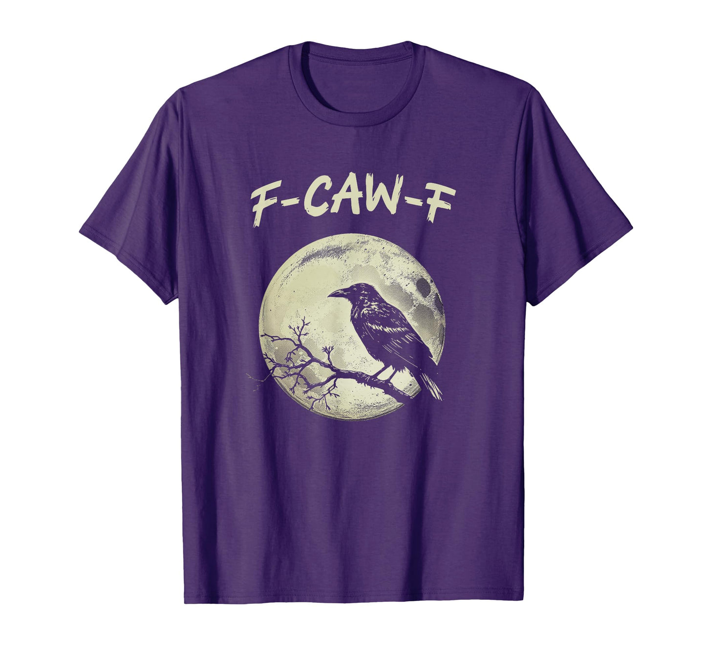 F-CAW-F Black Crow Full Moon Gothic Humor T-Shirt
