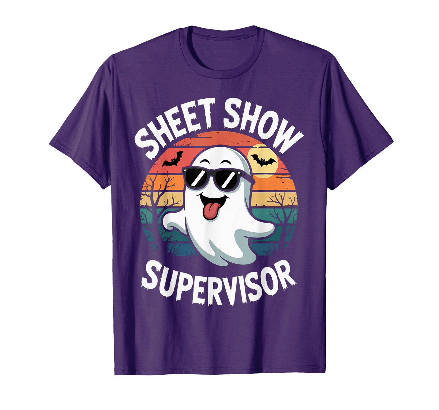 Sheet Show Supervisor Ghost Halloween Costume Men Women T-Shirt