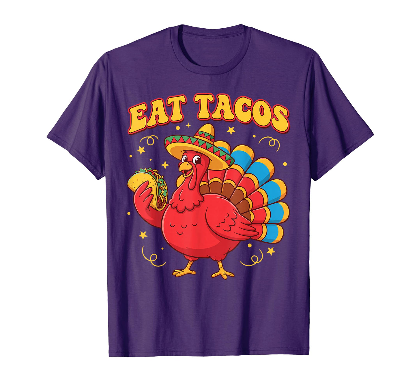 Thanksgiving Turkey Eat Tacos Mexican Thanksgivings Aumtum T-Shirt