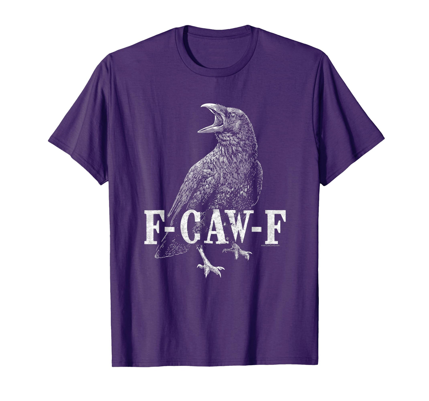 F-Caw-F Crow Funny Rude Sarcastic Dirty Adult Humor Graphic T-Shirt