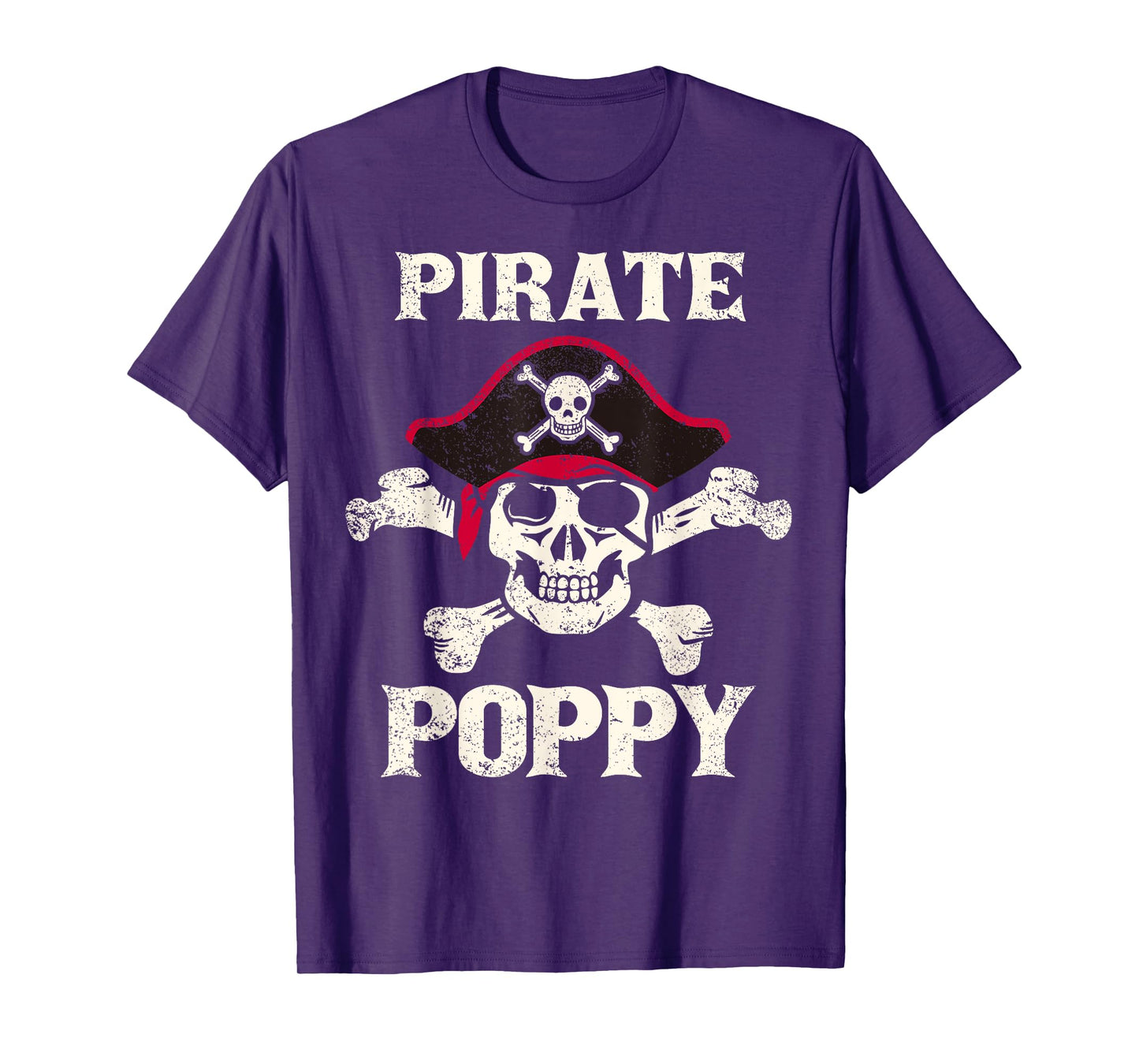 Pirate Poppy Skeleton Captain Funny Skull Pirate Poppy T-Shirt