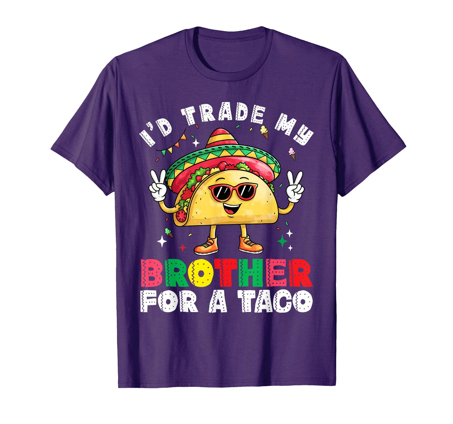 Trade Brother for Taco Cinco De Mayo Funny Mexican Girl Kids T-Shirt