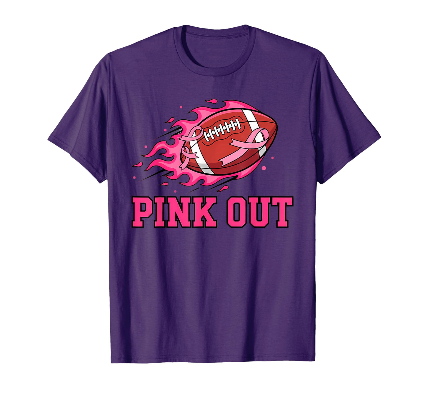 October Pink Out Football Breast Cancer Awareness Men Women T-Shirt