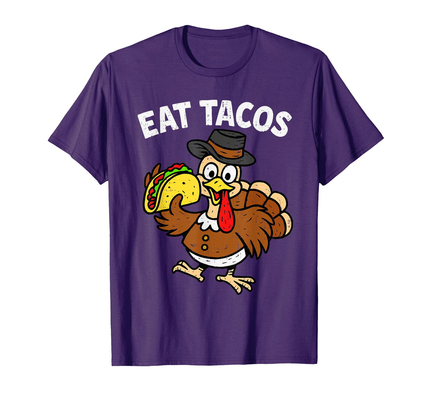 Funny Turkey Eat Tacos Mexican Thanksgiving Family Costume T-Shirt