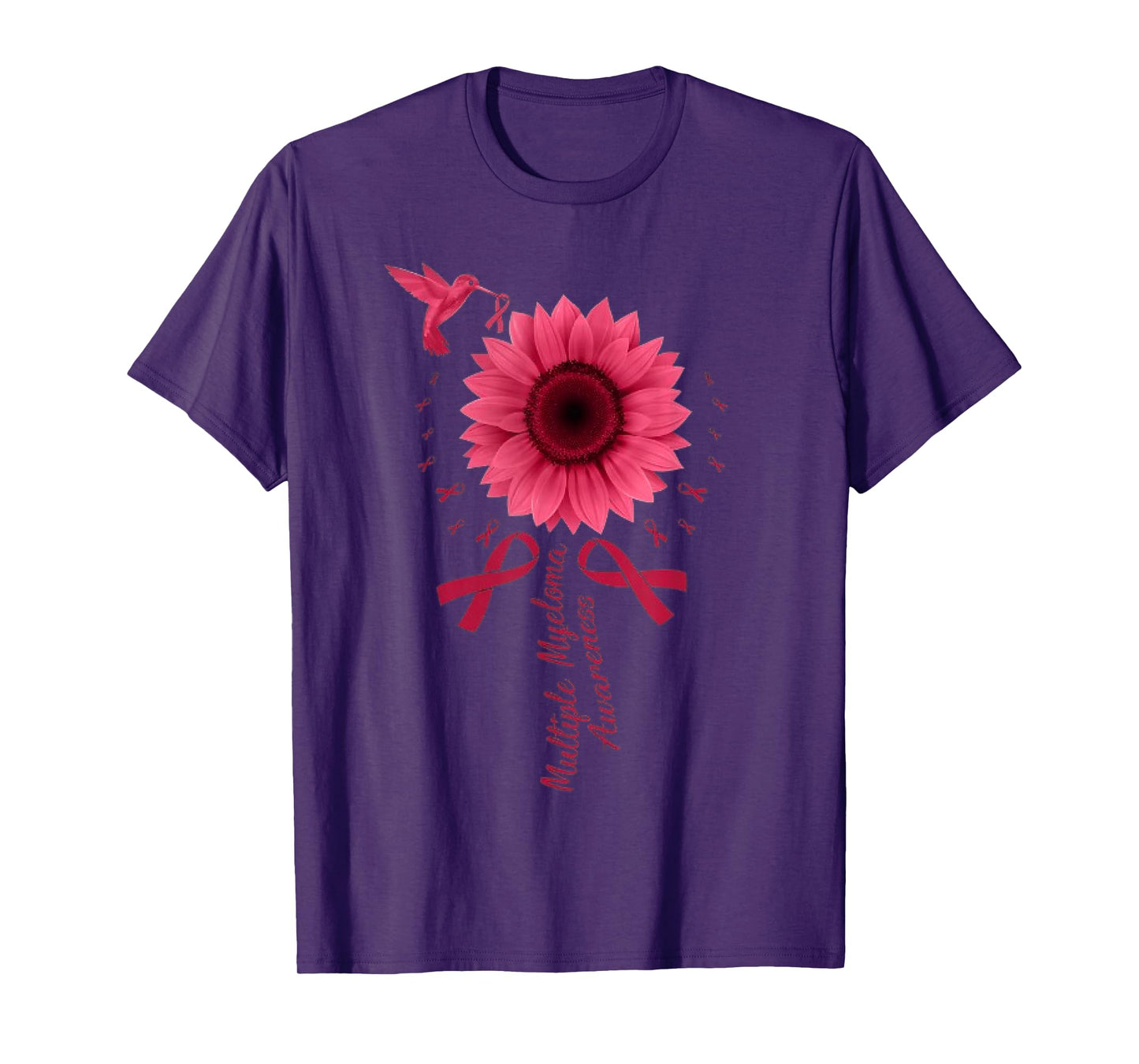 Sunflower Ribbon Multiple Myeloma Cancer Awareness T-Shirt
