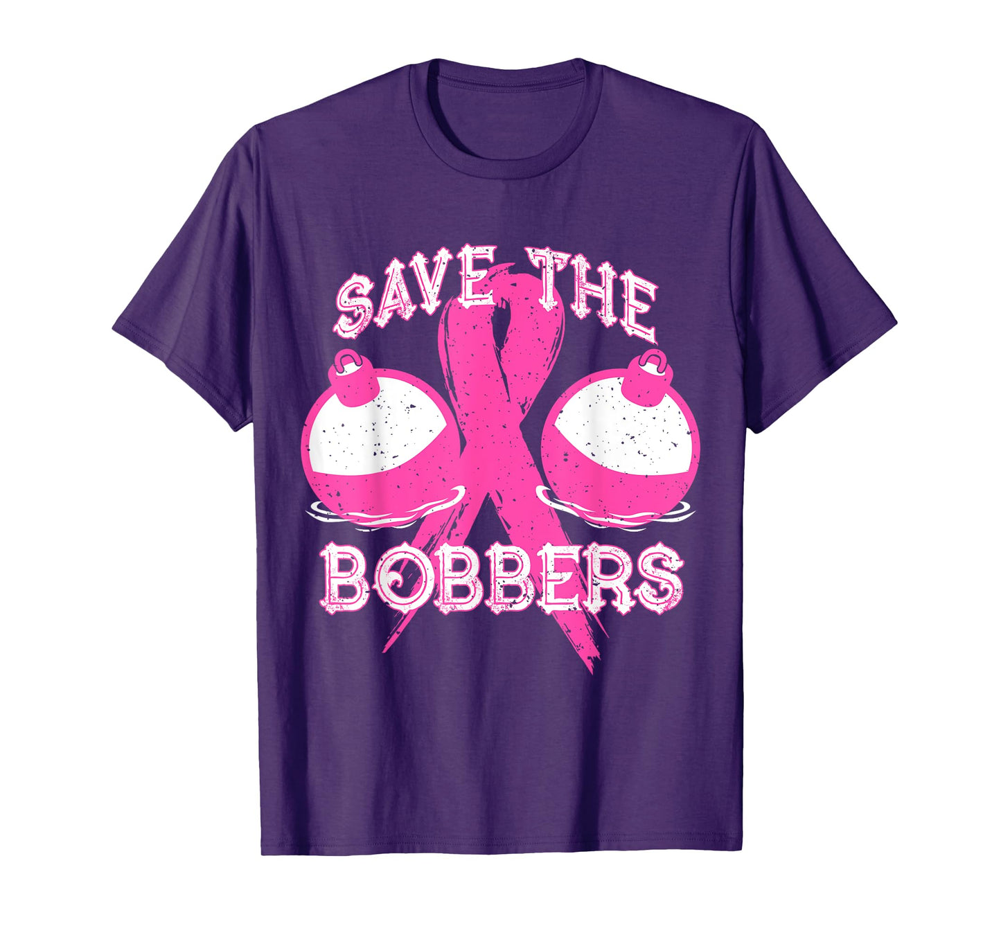 Save The Bobbers Breast Cancer Awareness Fishing Lovers T-Shirt