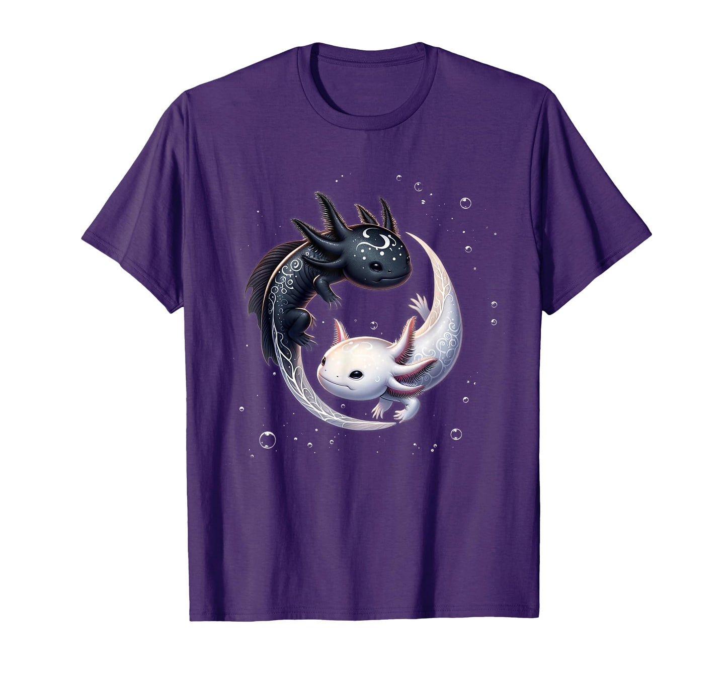 Yin Yang Axolotls Japanese Graphic Anime Art Axolotl Lover T-Shirt