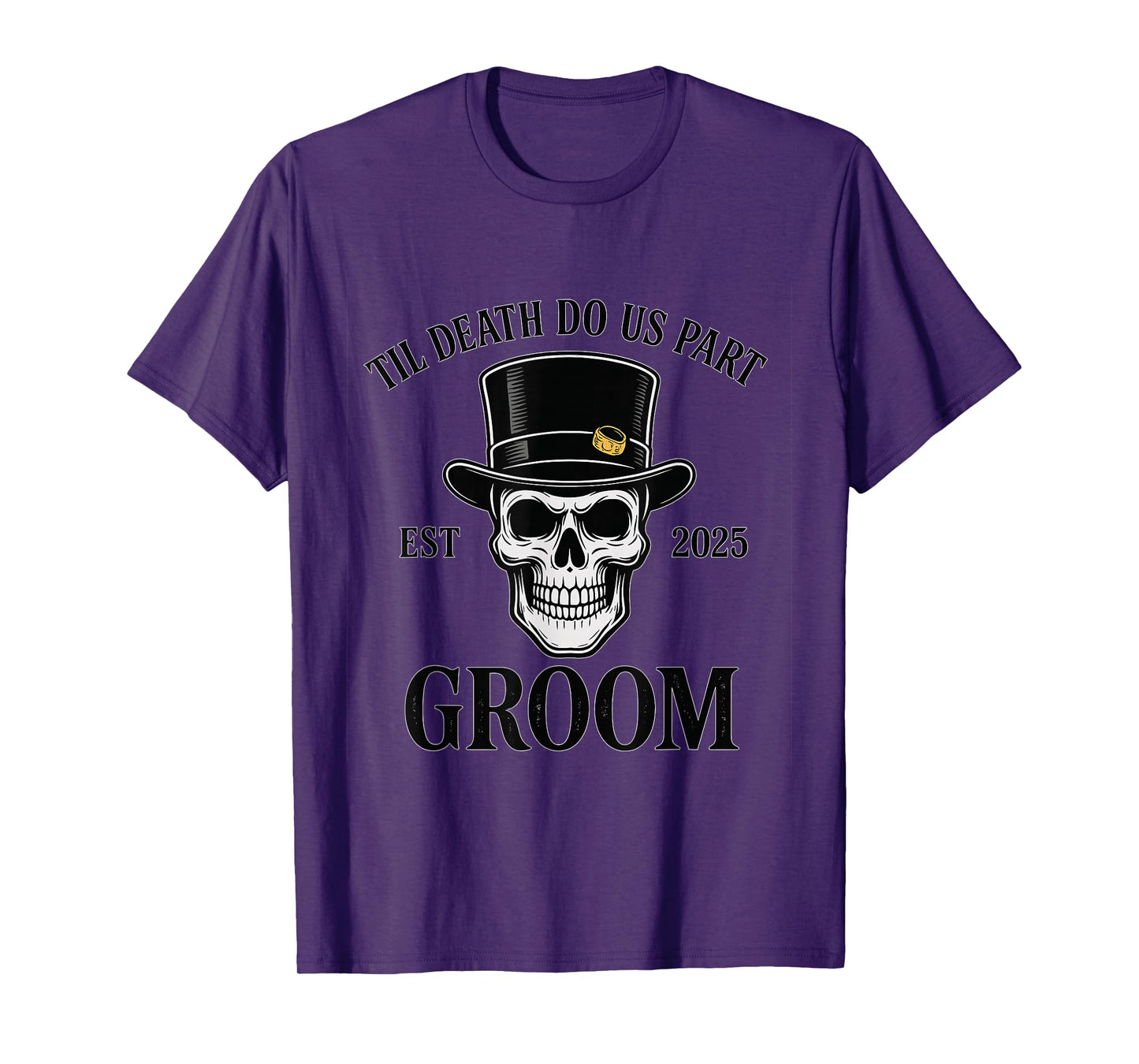Bride Groom Skeleton Gothic Halloween Wedding Shirt T-Shirt