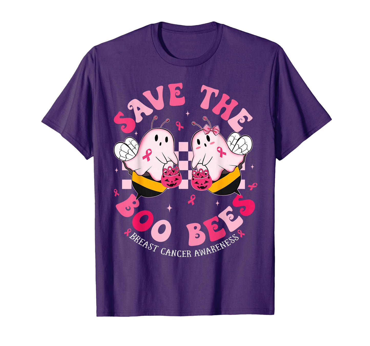 Funny Breast Cancer Awareness Halloween Shirts Women Support T-Shirt
