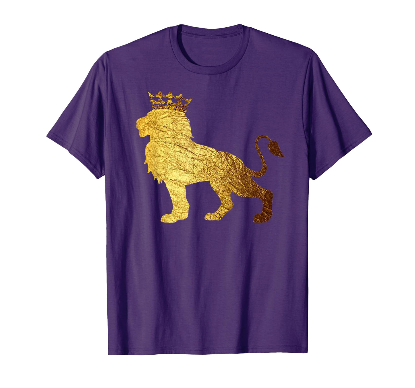 Gold Crown King Lion for Men-Cool Boys Lion T-Shirt