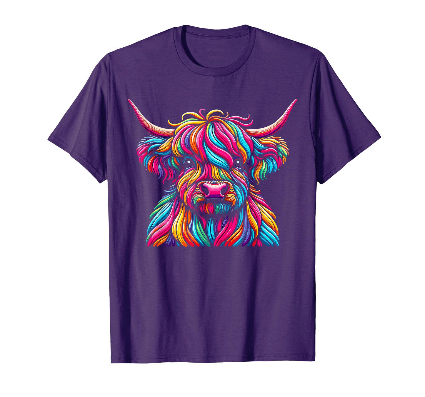 Highland Cow Colorful T-Shirt