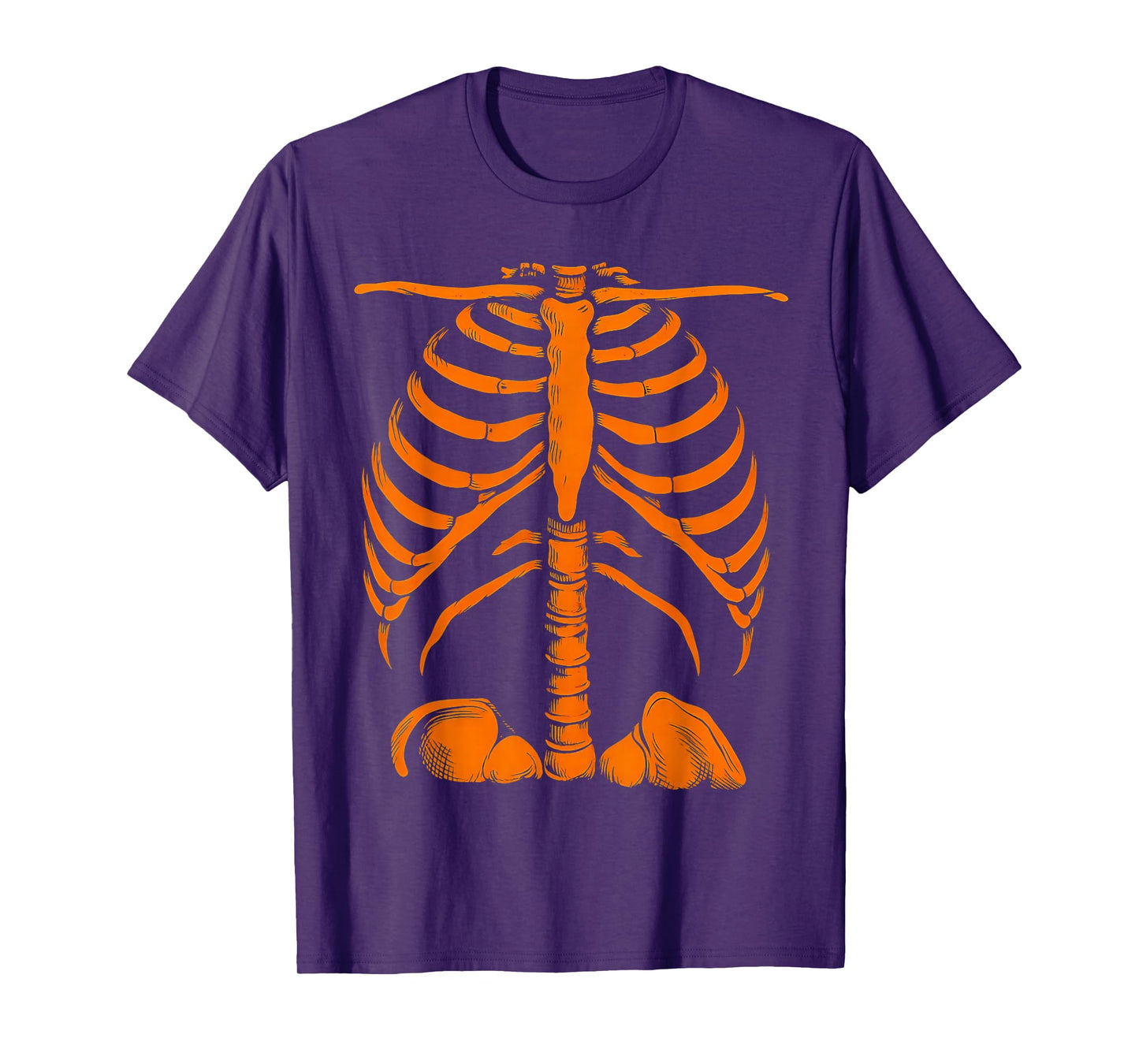 Spooky Skeleton Rib Cage Funny Anatomy Gothic Halloween T-Shirt