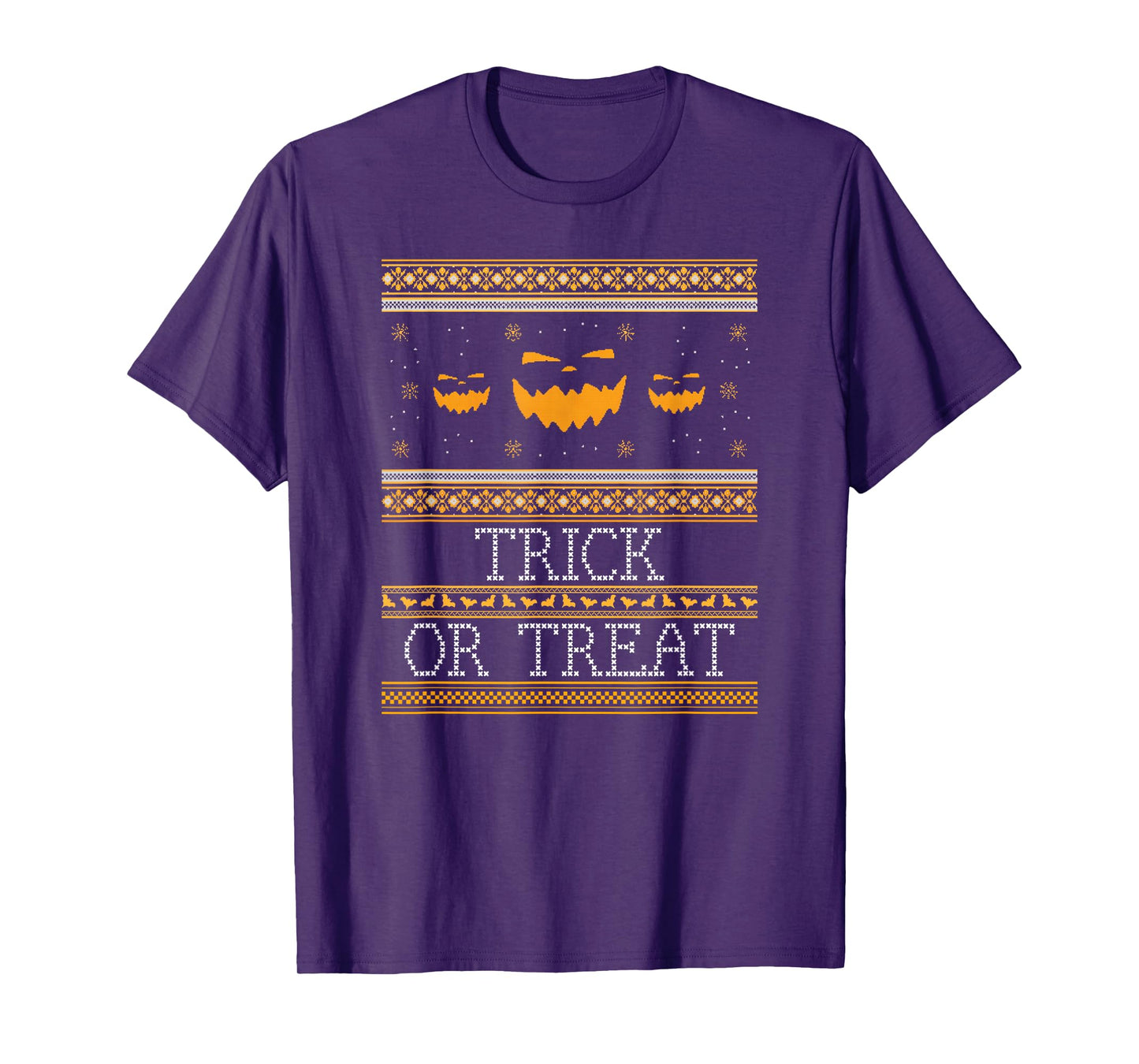 Trick Or Treat Halloween Ugly Sweater I Pumpkin Skull Ghost T-Shirt