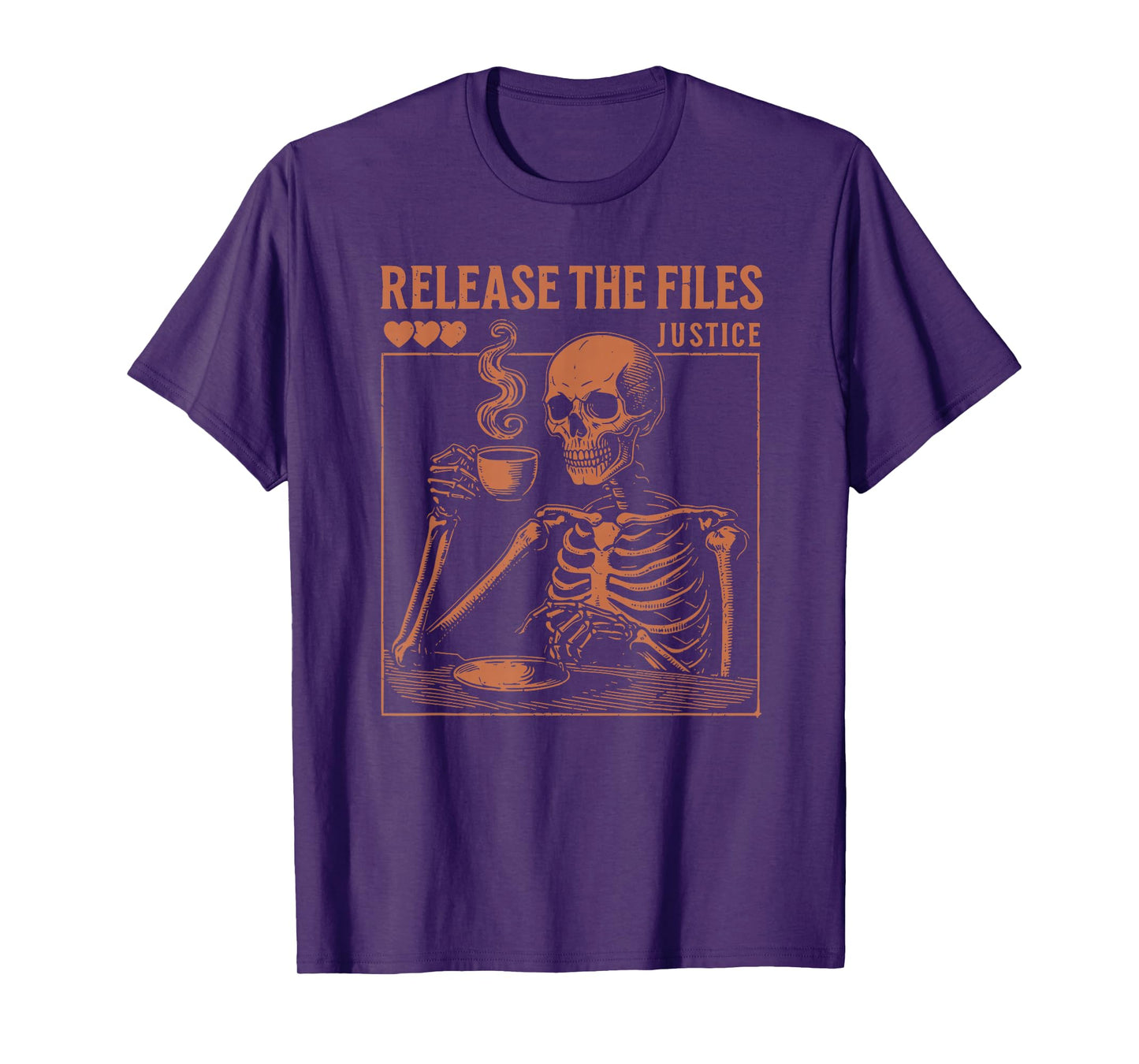 Release The Files Skeleton Justice Vintage T-Shirt