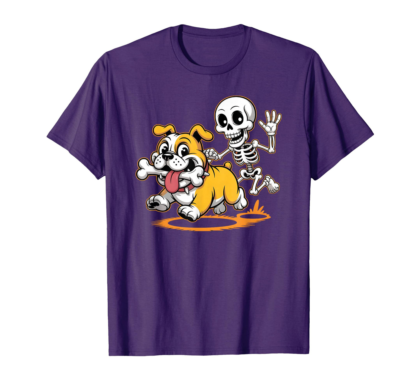 Funny Skeleton Bulldog Halloween Dog Mom Pet Lover T-Shirt