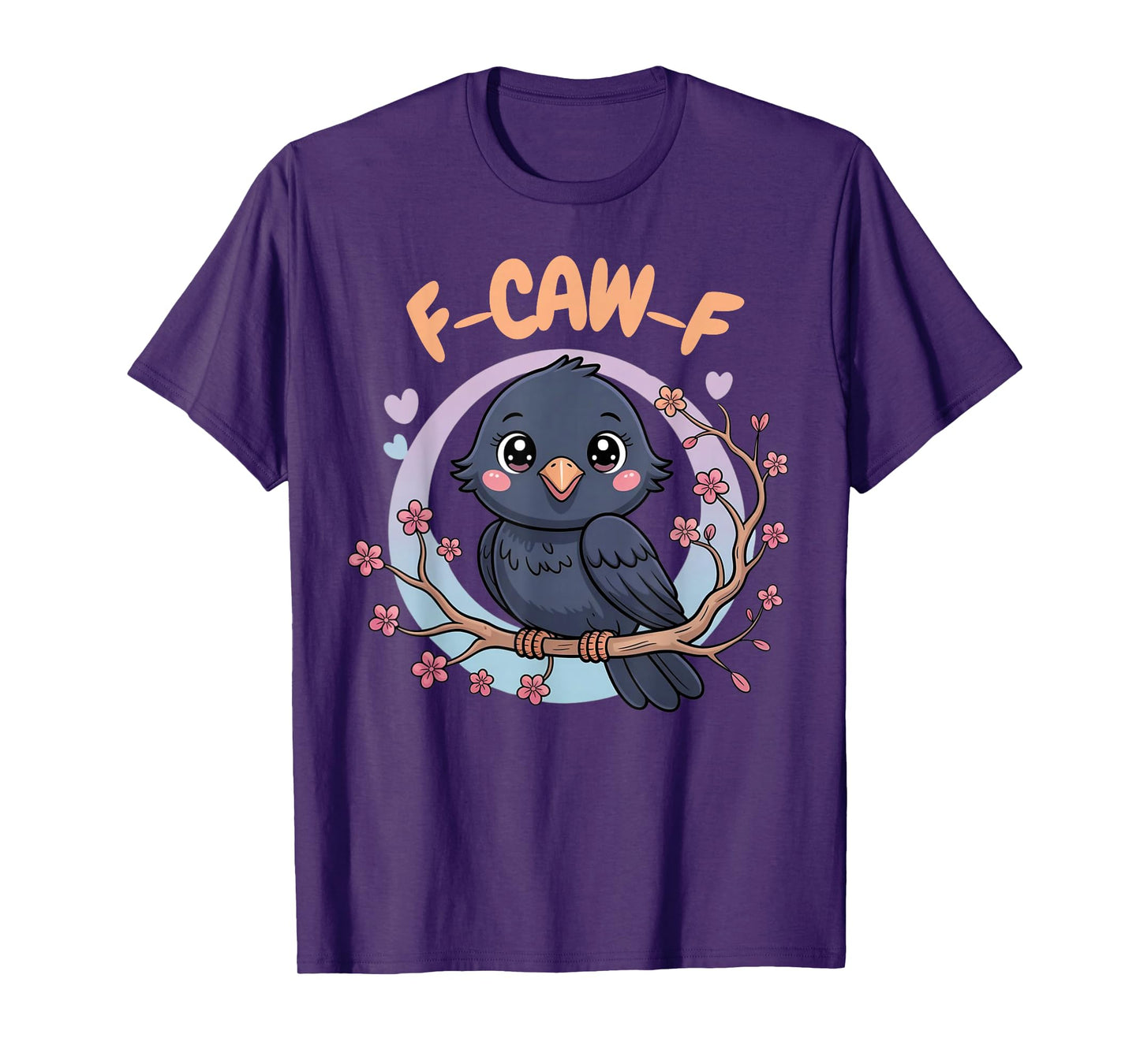 F-Caw-F Cute Crow Kawaii Funny Bird Meme Raven Lovers Squad T-Shirt