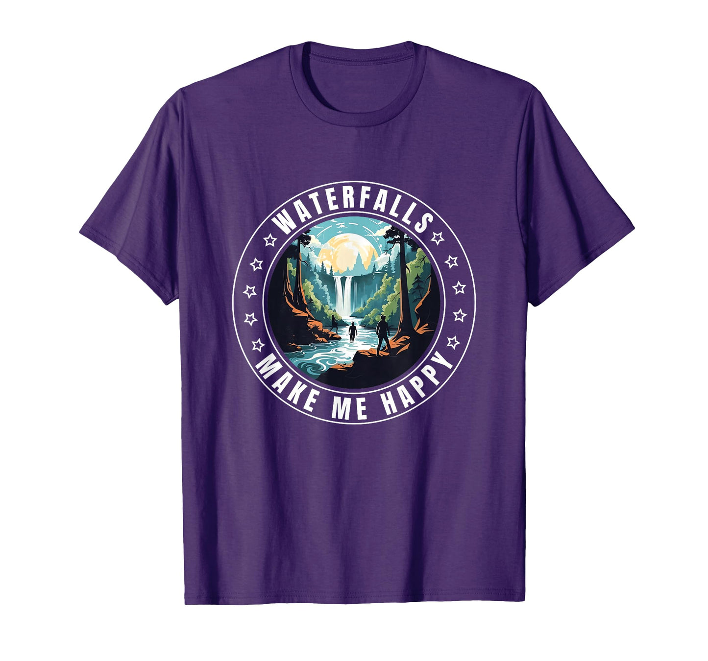 Waterfalls Make Me Happy Waterfall Chaser Chasing Outdoors T-Shirt