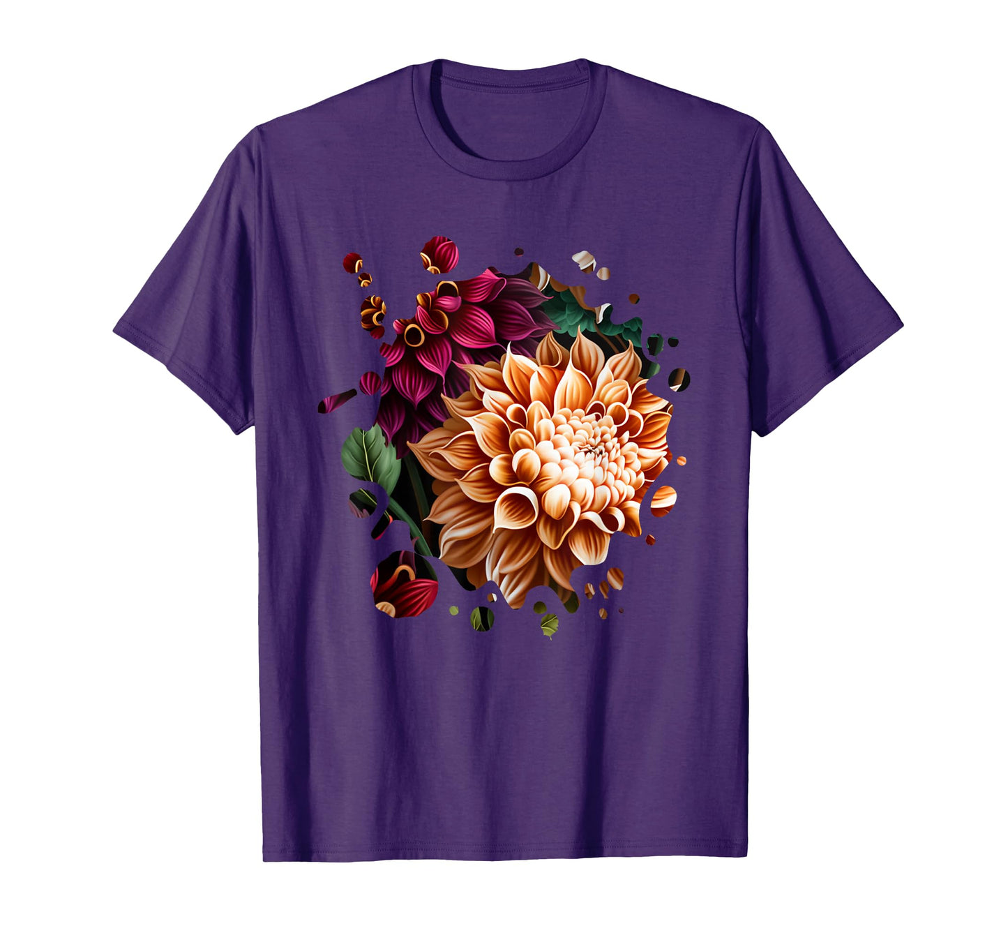 Vintage Dahlia Inspired Flower Plant Lover Funny gardening T-Shirt