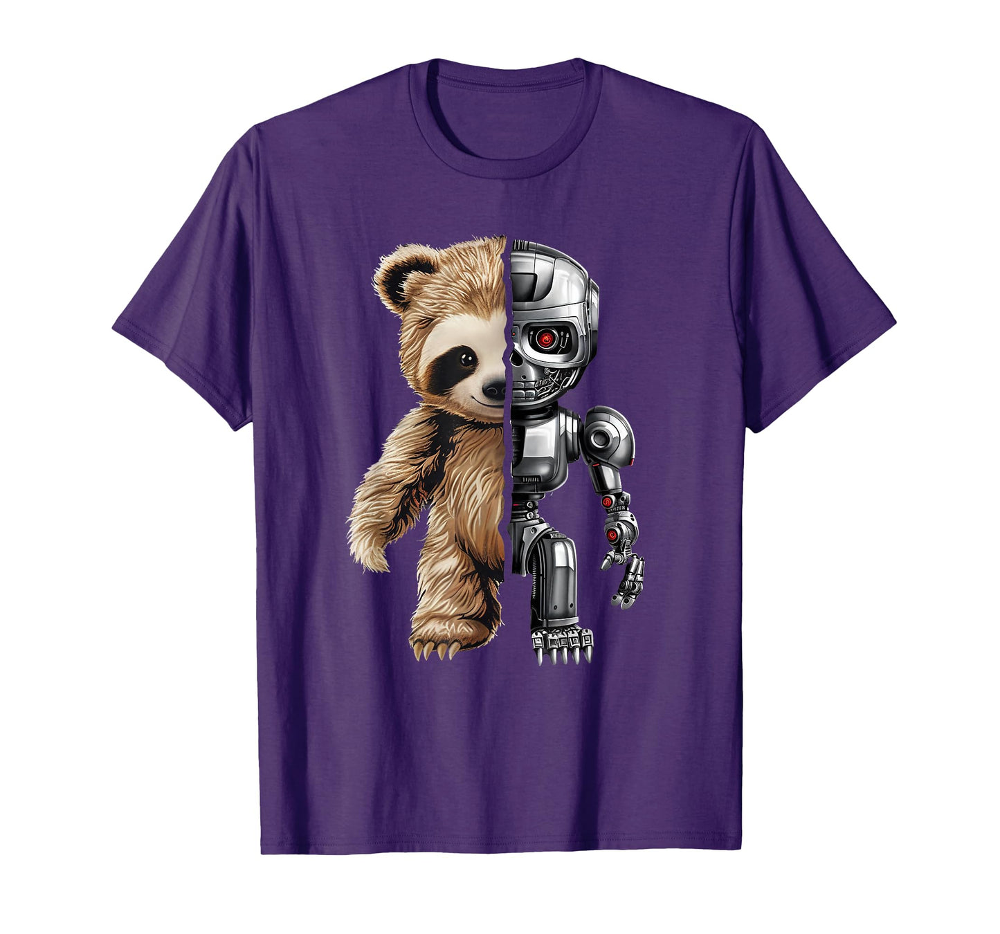 Funny Robotics Animal Lover Sloth Robots Graphic Engineer T-Shirt