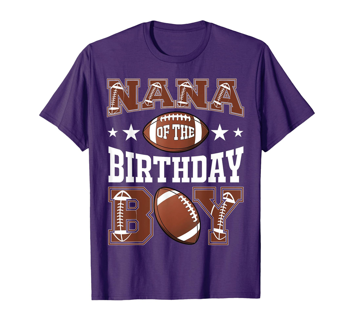Nana Of The Birthday Boy Football Game Day T-Shirt