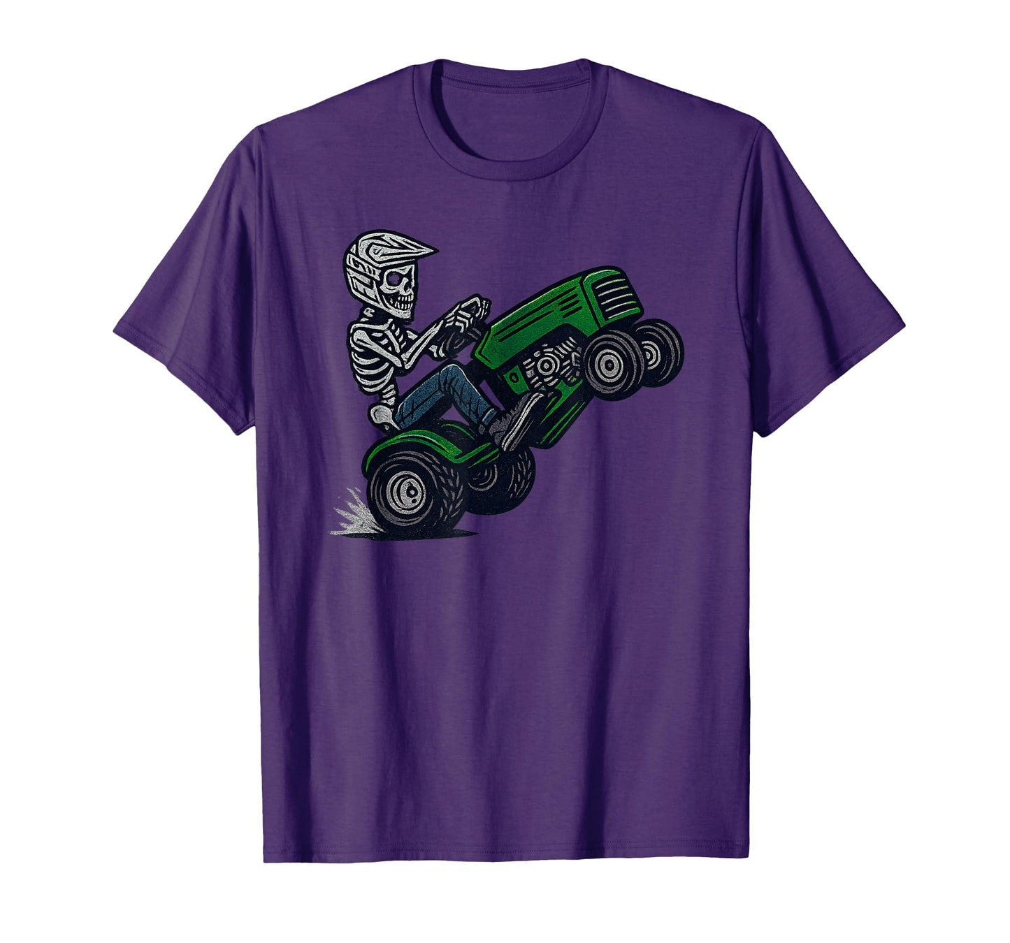 Vintage Halloween Skeleton Lawn Mower Funny Spooky Costume T-Shirt