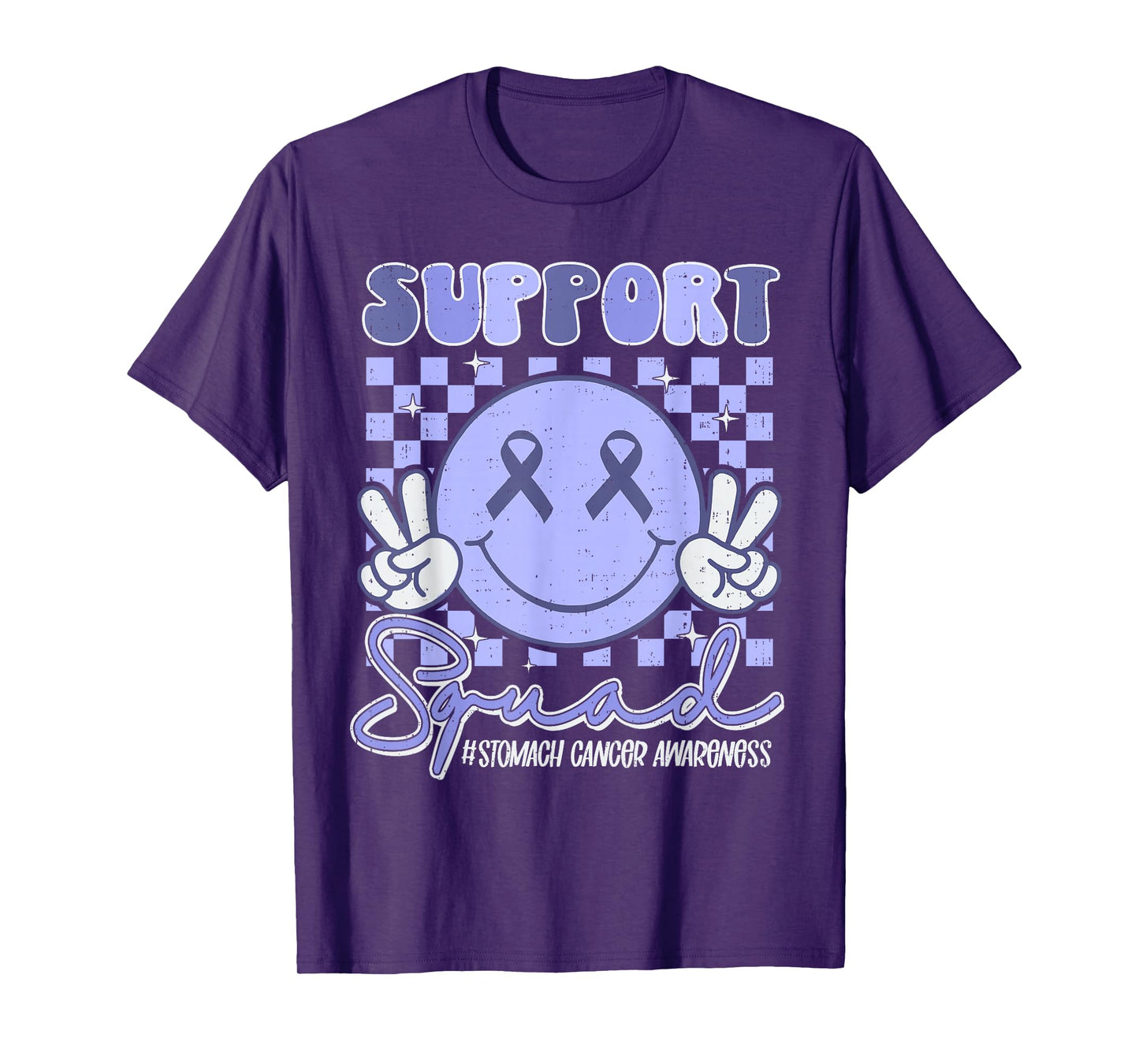 Support Stomach Cancer Awareness Ribbon Periwinkle Blue T-Shirt