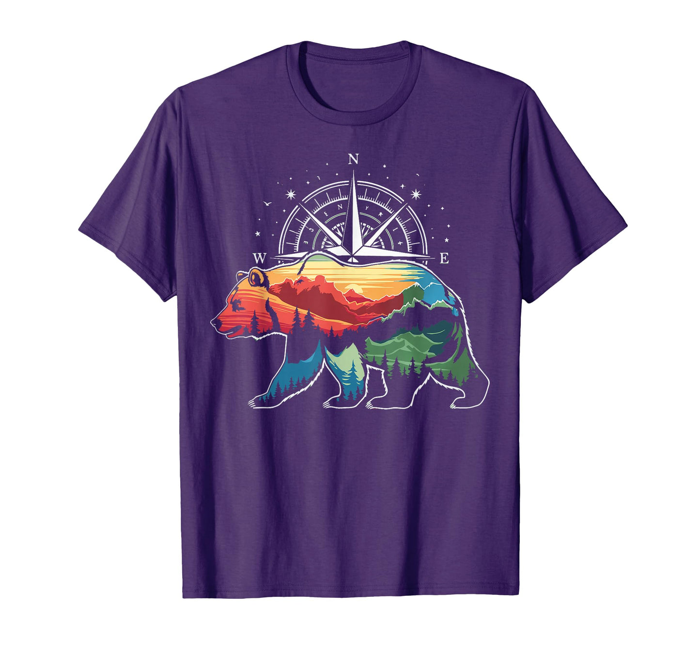 Bear Compass Hiker Outdoor T-Shirt