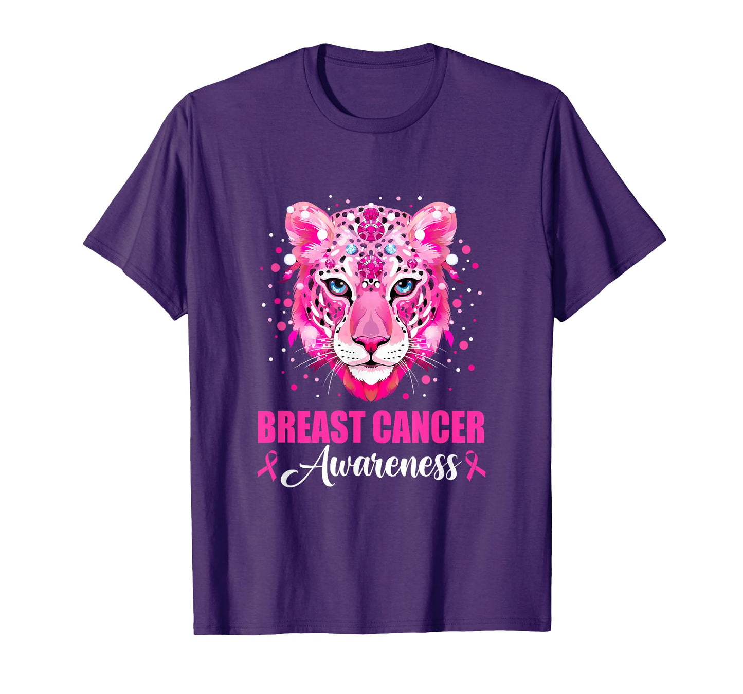 In October We Wear Pink Cute Little Lion Breast Cancer Women T-Shirt