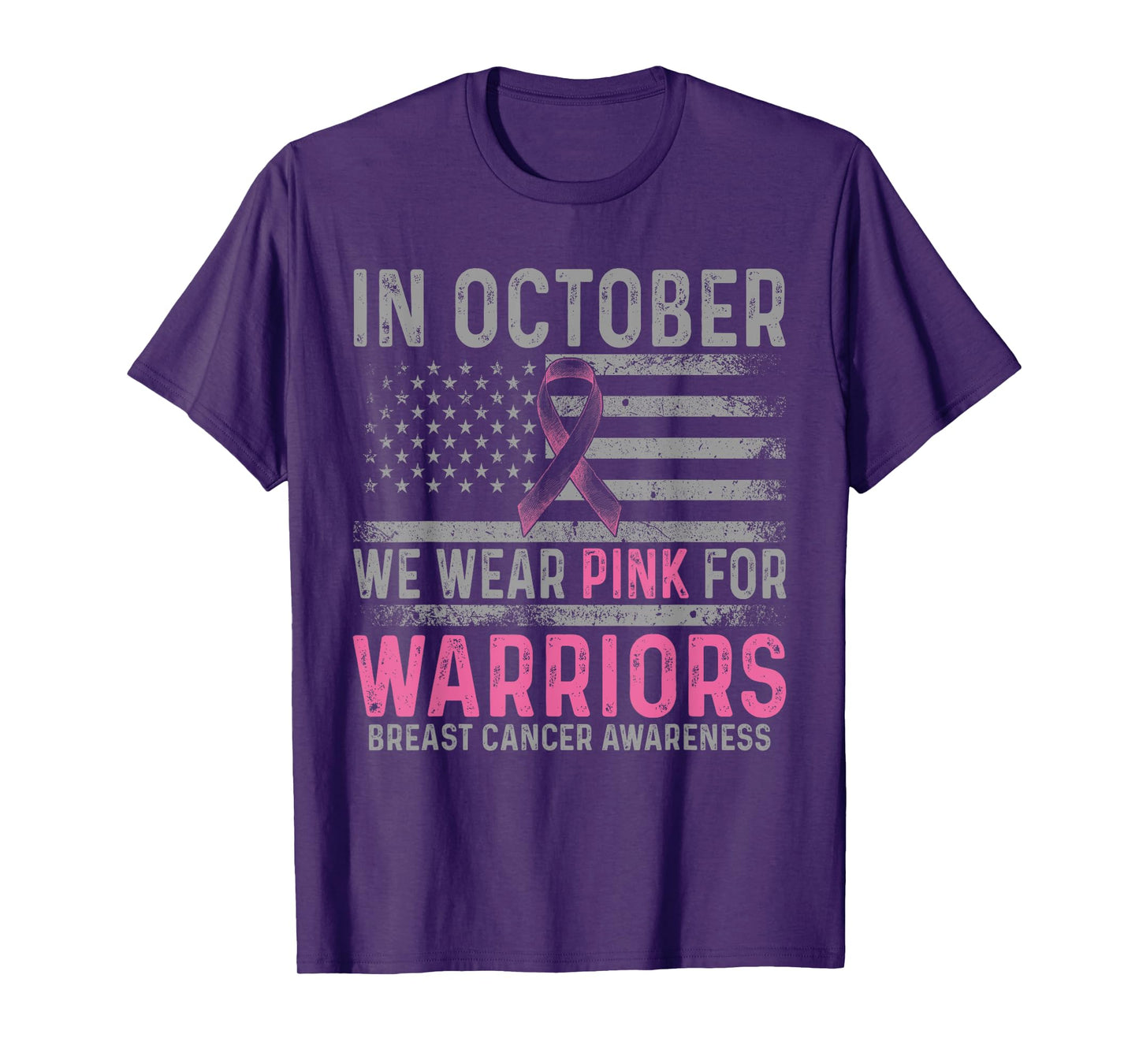 In october we wear pink making strides against breast cancer T-Shirt