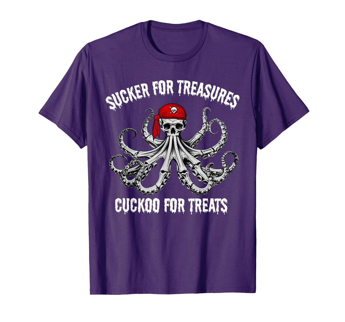 Sucker for Treasures Cuckoo for Treats Halloween Skeleton T-Shirt