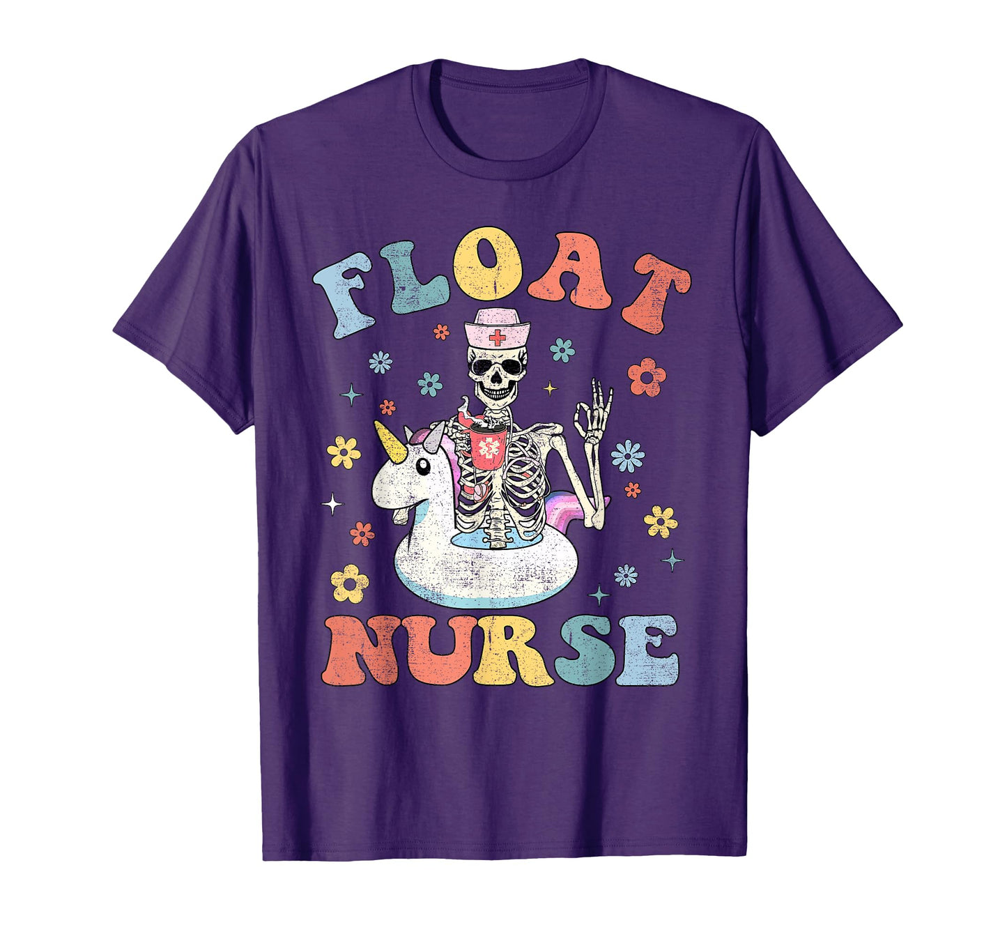 Funny Cute Float Pool Nurse Nursing Squad Crew T-Shirt
