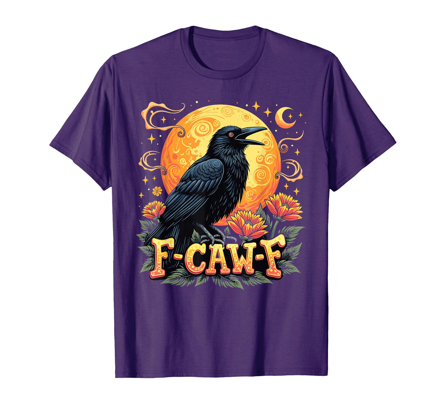 F-Caw-F Funny Raven Halloween Gothic Look T-Shirt