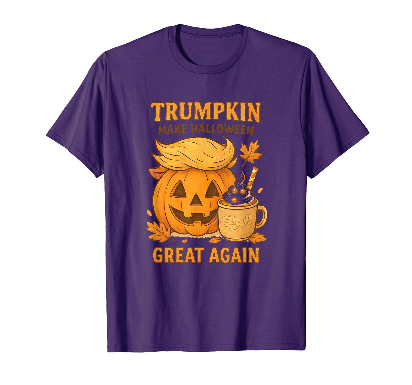 Halloween Skeleton Pumpkin Vintage Retro Fall Spooky Season T-Shirt