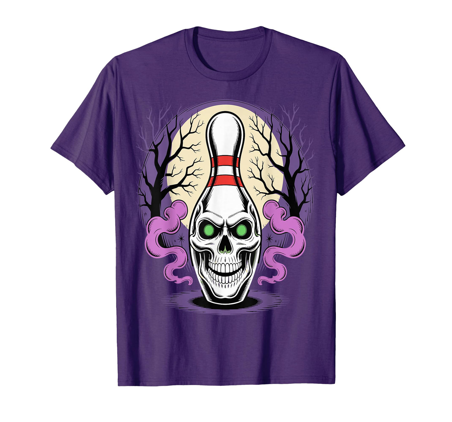 Bowling Pins Skeleton Spooky Halloween T-Shirt