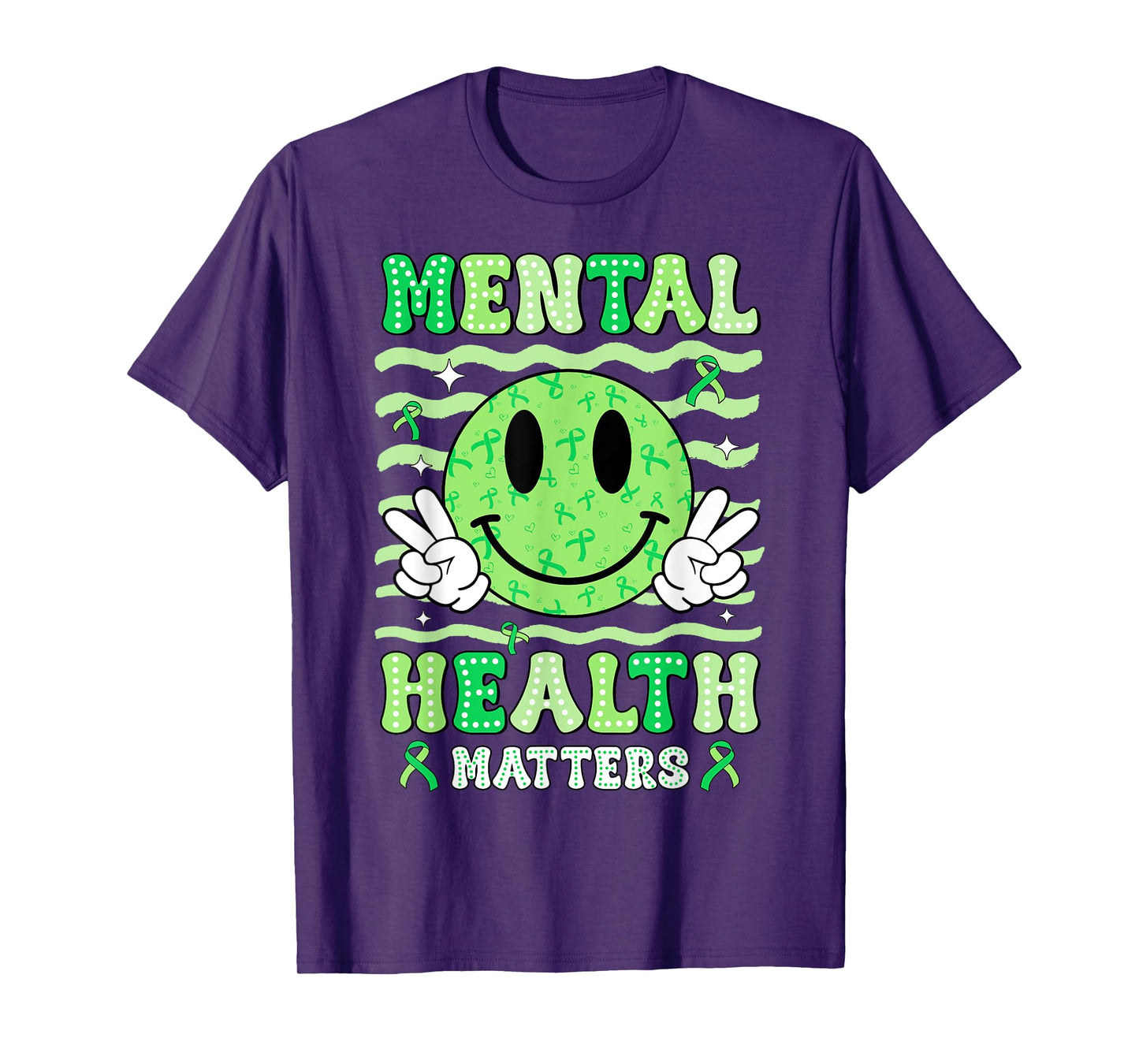 Mental Health Matters Awareness Smile Face Men Women Kids T-Shirt