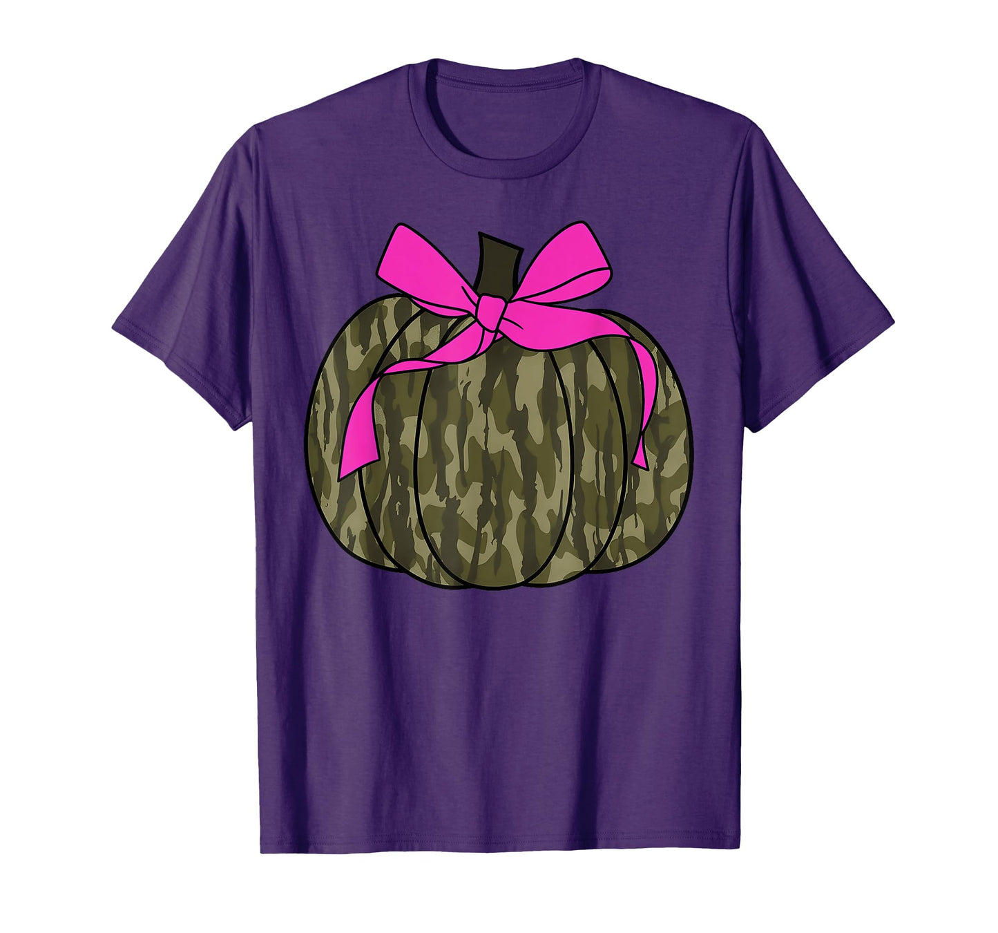Camo Pumpkin Halloween Costume Coquette Bow Men Women Kids T-Shirt