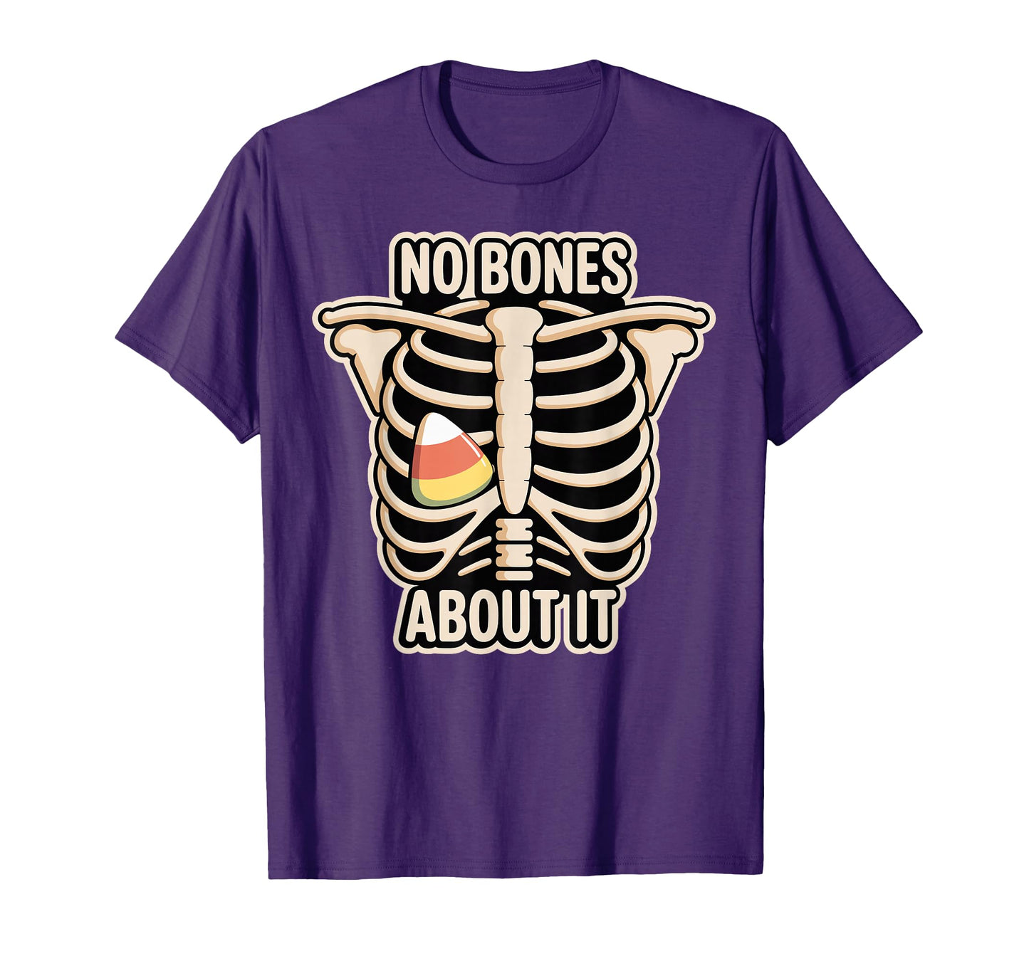 No Bones About It Ribcage Candy Corn Joke T-Shirt