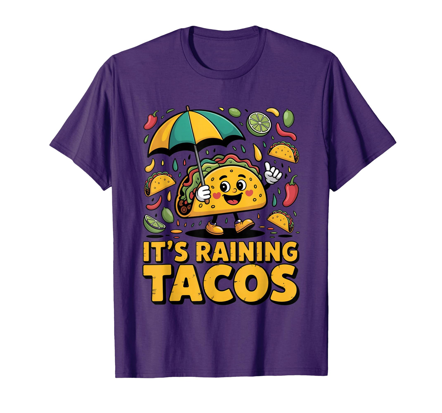 It's Raining Tacos Funny Taco Lovers Kids Girls Boys T-Shirt